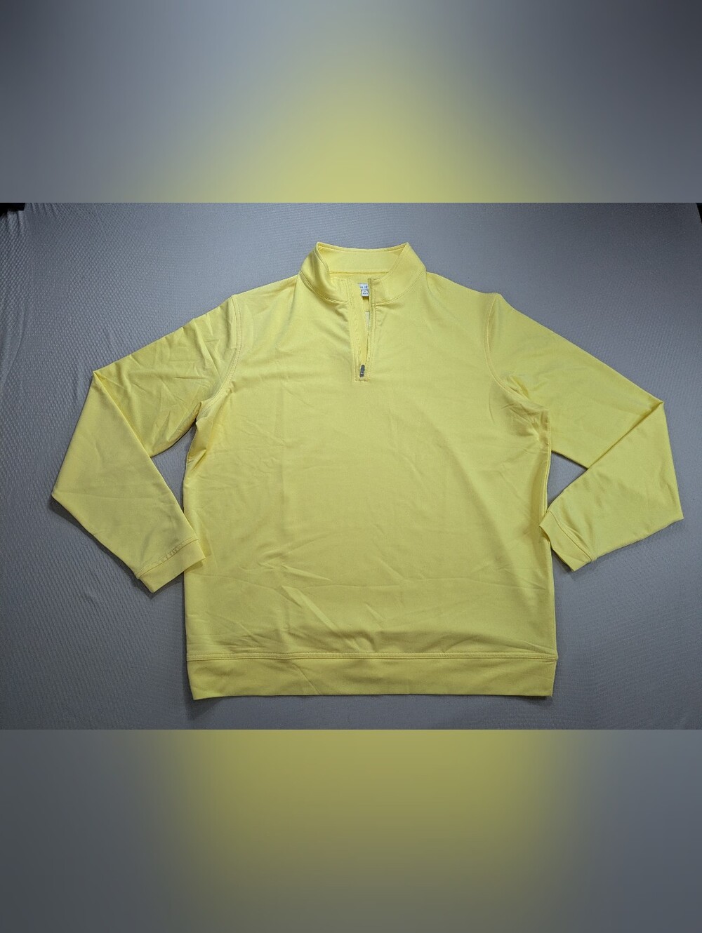 Peter Millar Pullover Men L Yellow Perth Performance Quarter Zip Golf